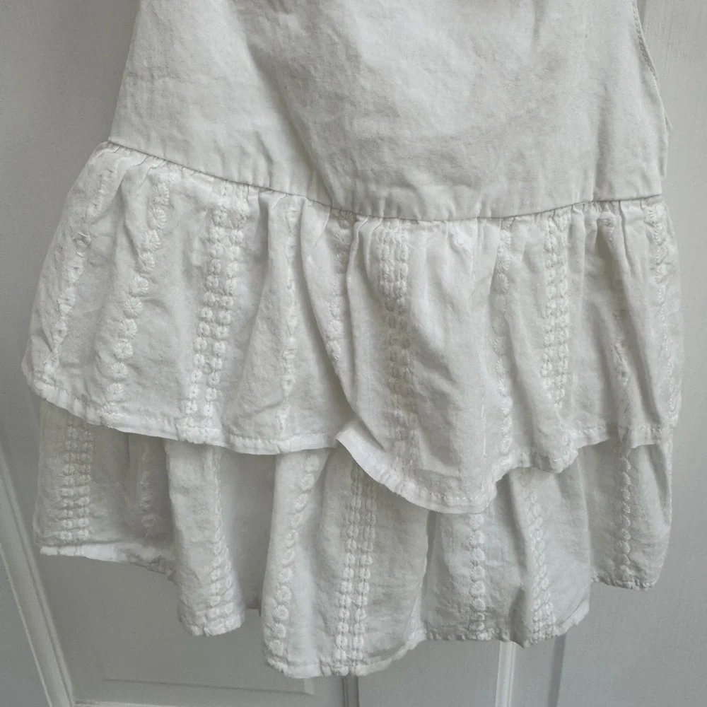 Gymboree 3T Girls White Sleeveless Ruffled Layer Blouse Shirt Top